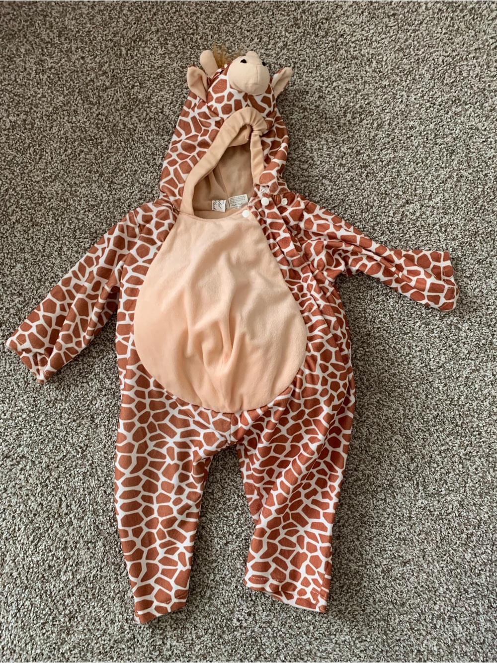 Giraffe Hooded 2T-4T Kids Costume in Brown and Cream - Halloween